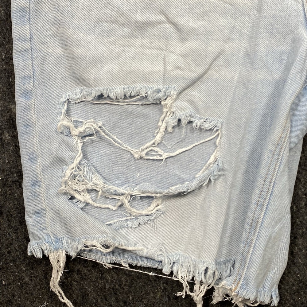 American Eagle Outfitters City Retro Raw Hem Jean Short Womens Sz 6 Denim Ripped - Picture 3 of 11